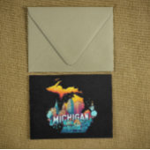 Carte d'état Retro Vintage Michigan