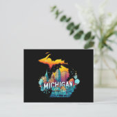 Carte d'état Retro Vintage Michigan (Debout devant)