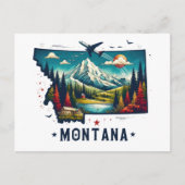 Carte d'état Retro Vintage Montana (Devant)