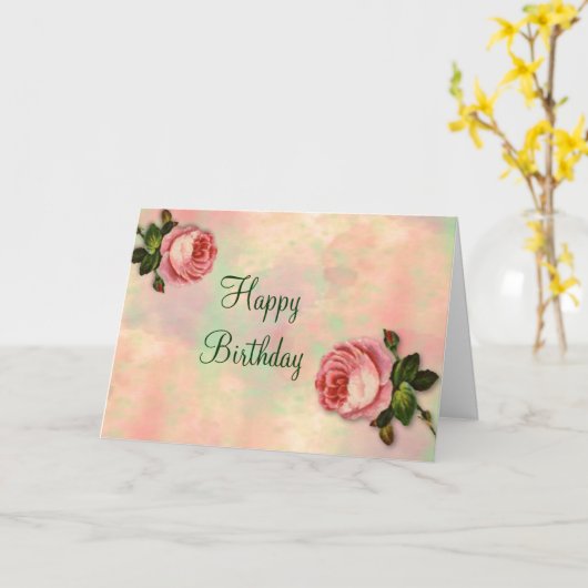 Carte d'été Rose (Fleur jaune)