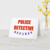 CARTE DÉTECTIVE POLICIÈRE RETRAITÉE (Fleur jaune)