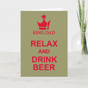 Carte Détendez-vous et buvez de la bière Fête des pères