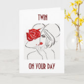 CARTE DÉTENDEZ-VOUS SOIGNÉE, PROFITEZ DE VOTRE ANNIVERSA (Fleur jaune)