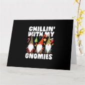 Carte Détente avec mes gnomes drôles de nains de Noël Pa (Fleur jaune)