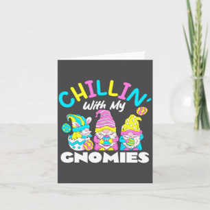 Carte Détente avec mes gnomes jour de Pâques lapin Eg