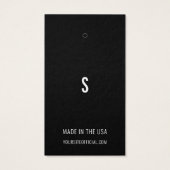 Carte d'étiquette Black Minimalist Hang (Dos)