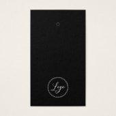 Carte d'étiquette Black Minimalist Hang (Devant)