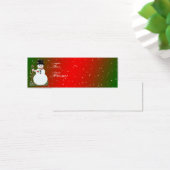 Carte d'étiquette de Noël Snowman (Bureau)