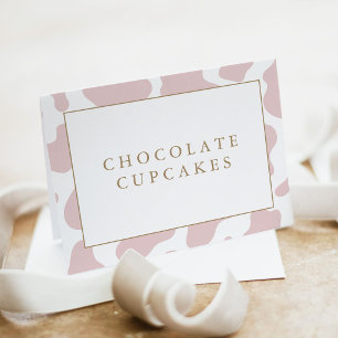 Carte d'étiquette de nourriture pour Baby Shower a