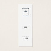 Carte d'étiquette de prix minimaliste (Dos)
