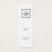 Carte d'étiquette de prix minimaliste (Dos)