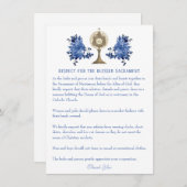 Carte d'étiquette Mariage catholique (Devant / Derrière)