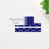 Carte d'étiquette Marine White Dots Wedding Favor (Bureau)