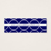 Carte d'étiquette Marine White Dots Wedding Favor (Dos)