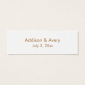 Carte d'étiquette privilégiée Simple Gold Mariage  (Dos)