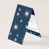 Carte d'étoiles de Noël blanc-bleu du planificateu (Back)