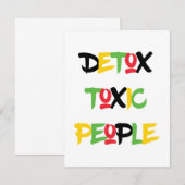 Carte Détoxe des personnes toxiques (Devant / Derrière)