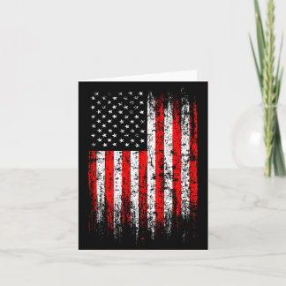 Carte Détresse Drapeau Américain Femmes Hommes Noir USA