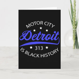 Carte Detroit 313 Motor City Mois de l'histoire des Noir