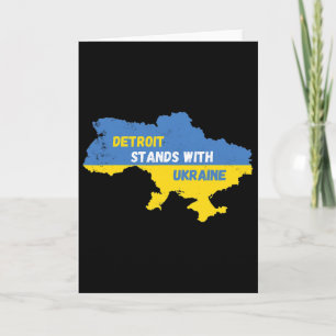 Carte Detroit Michigan soutient l'Ukraine