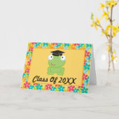 Carte d'études de la grenouille préscolaire ou mat (Fleur jaune)