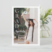 Carte d'études élégante minimaliste moderne blanch (Debout devant)