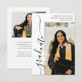 Carte d'études minimaliste sur le budget (Devant / Derrière)