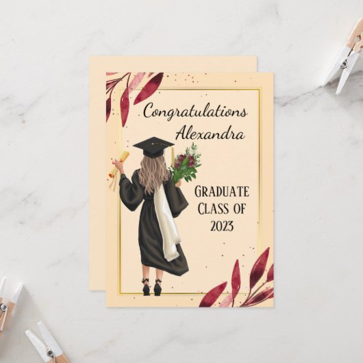 Carte d'études pour femmes (Devant/Arrière en situation)