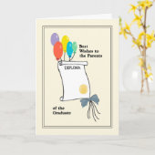 Carte d'études pour les parents de l'étudiant (Fleur jaune)