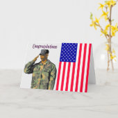 Carte d'études pour l'homme et le drapeau du camp (Fleur jaune)