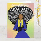 Carte d'études supérieures pour femmes afro-améric (Fleur jaune)