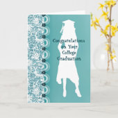 Carte d'études supérieures pour la nièce avec une (Fleur jaune)