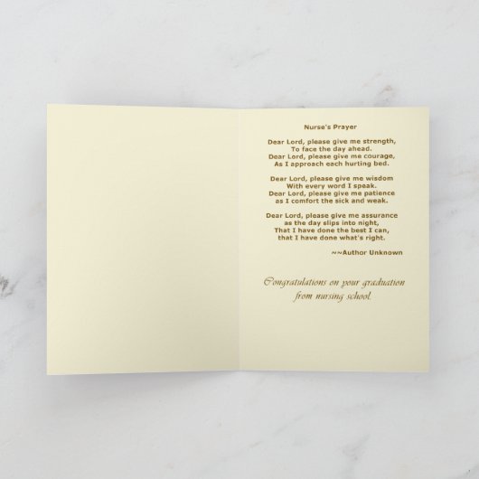 Carte d'étudiant en soins infirmiers (Intérieur)