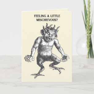 Carte Deumus un diable humanoïde avec des pieds de coq