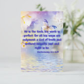 Carte Deutéronome 32:4 KJV Bible Scripture Pic Greeting (Debout devant)