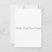 Carte Deutéronome 8:3 KJV Bible Verse Pic Flat Salutatio (Dos)