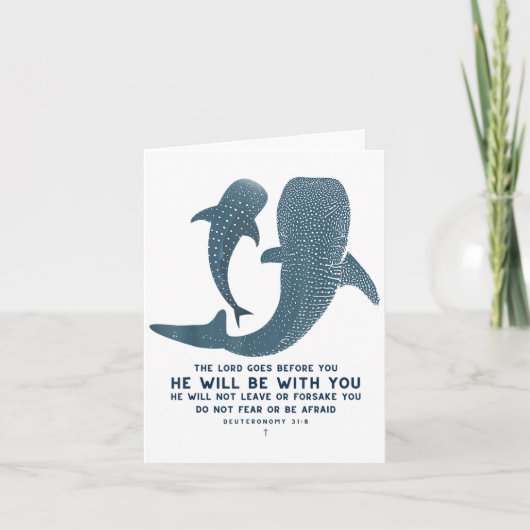 Carte Deuteronomy 31_8 Whale Shark Christian Faith Pun O (Devant)