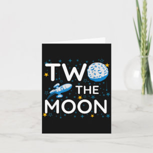 Carte Deux à la Lune 2ème Amant des Planètes Anniversair