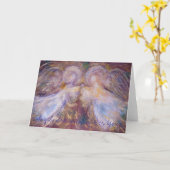 Carte Deux Anges, Les Anges Vous Regardent (Fleur jaune)