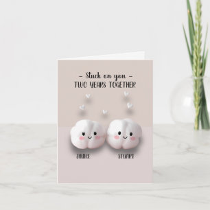 Carte deux ans ensemble 2e anniversaire mariage - cotto