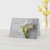 Carte Deux callas frais de sympathie (Fleur jaune)