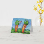 Carte "Deux carottes" (Fleur jaune)
