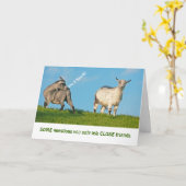 CARTE "DEUX CHÈQUES" HUMOUR / AMITIÉ (Fleur jaune)