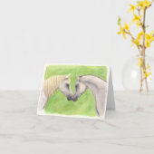 Carte Deux chevaux (Fleur jaune)