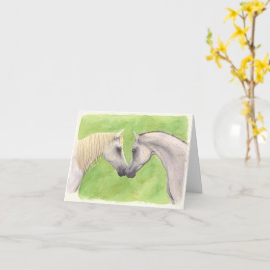 Carte Deux chevaux (Fleur jaune)