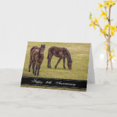 Carte Deux chevaux 50e anniversaire (Fleur jaune)