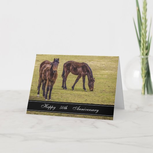 Carte Deux chevaux 50e anniversaire (Devant)