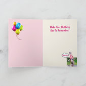 Carte Deux chèvres de fête Anniversaire amusant (Intérieur)