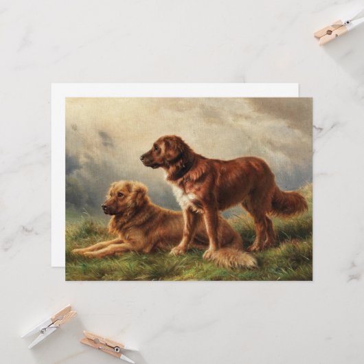 Carte Deux chiens de garde (Devant/Arrière en situation)