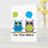 Carte Deux Chouettes, je suis cette multitude de T-shirt (Fleur jaune)